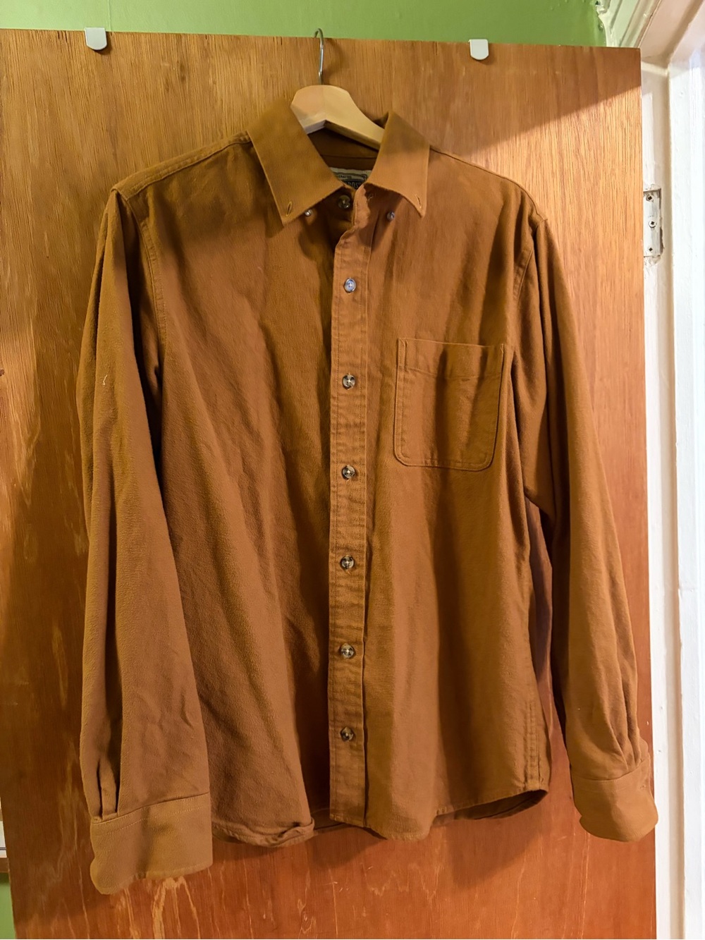 Men's Casual Long-Sleeve Button-Down Shirt - Brown
